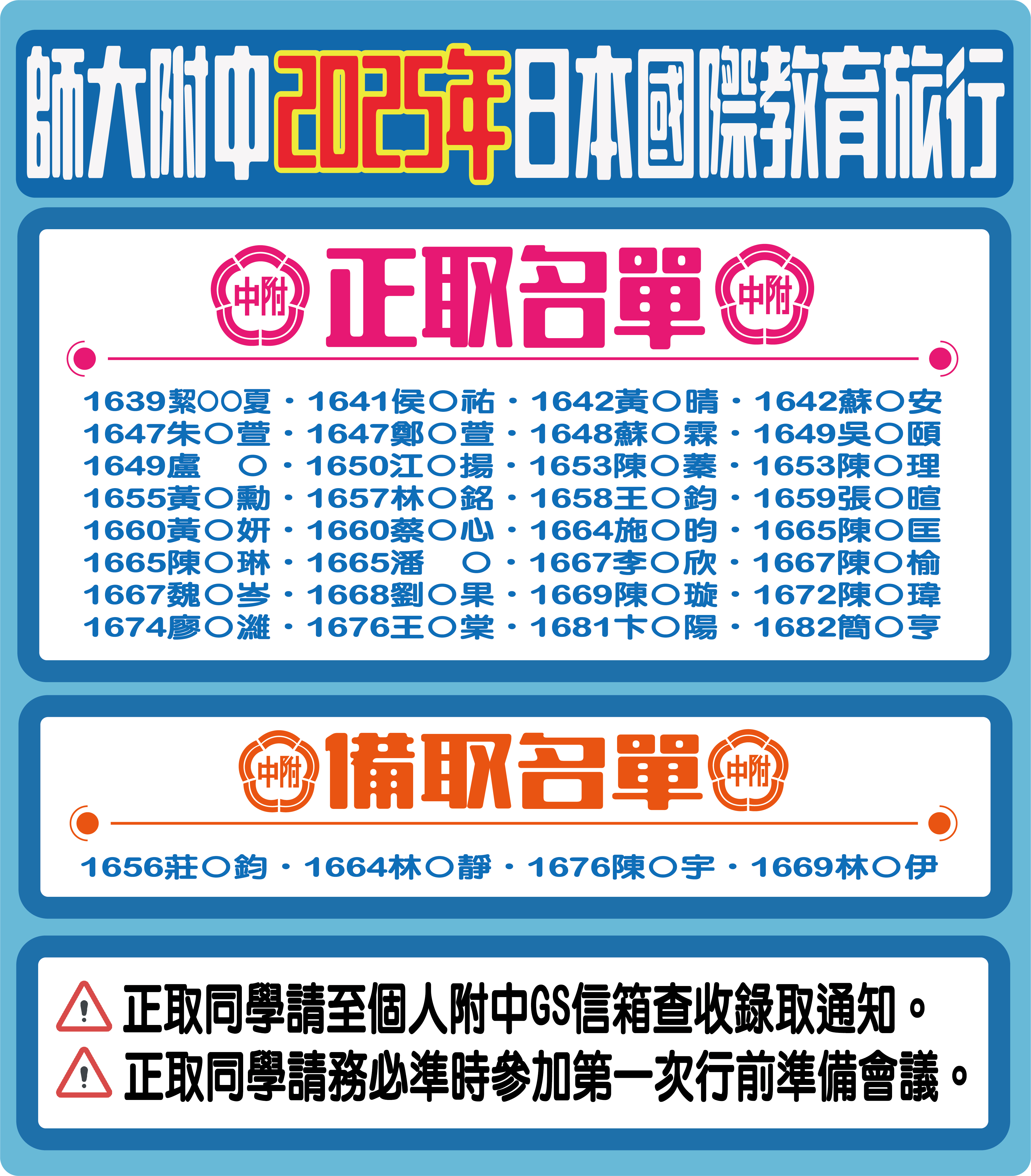 2025日本國際教育旅行錄取